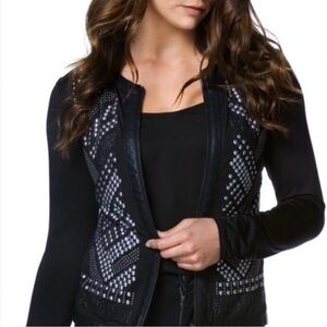 Carmin Black Faux Leather Jacket - Black